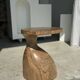 Solid wood side table (monoxyl) organic shape natural color