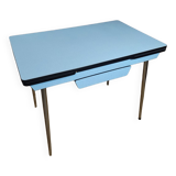 Blue Formica table