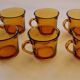 Vintage Smoked Amber Glass Coffee Set