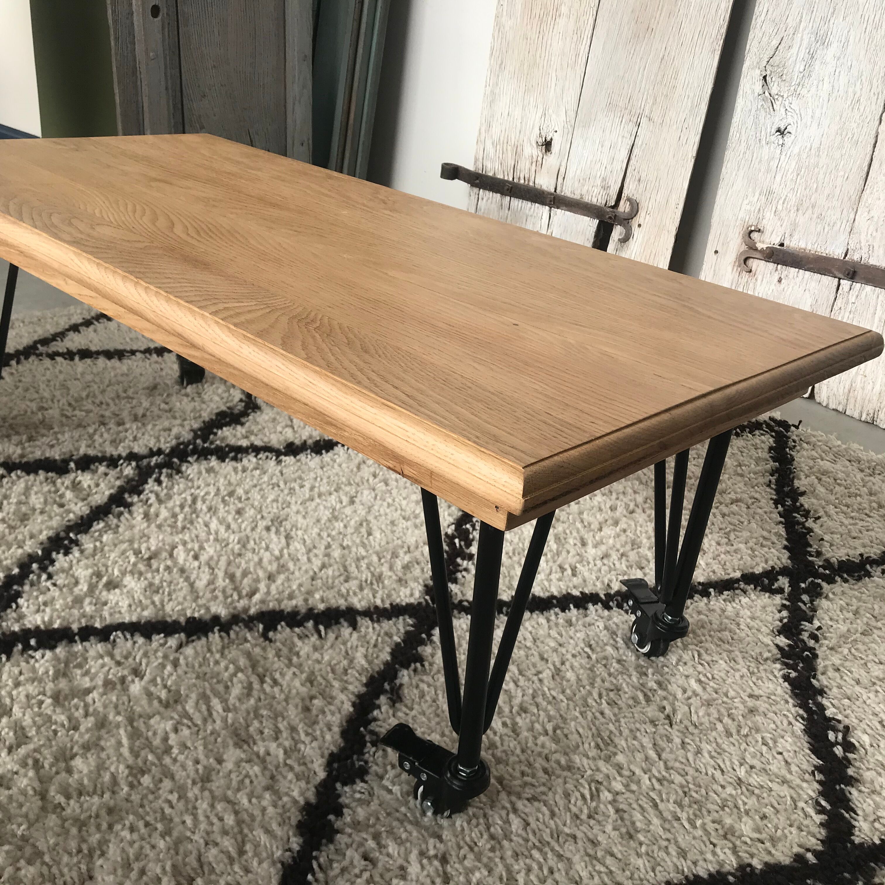 Solid oak coffee table