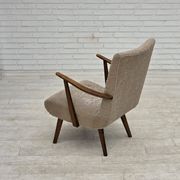 1960s, Danish armchair, furniture wool, beech wood.