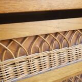 Rattan chest of drawers