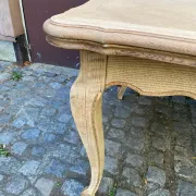 Louis XV dining table stripped in solid oak Versailles parquet 245cm