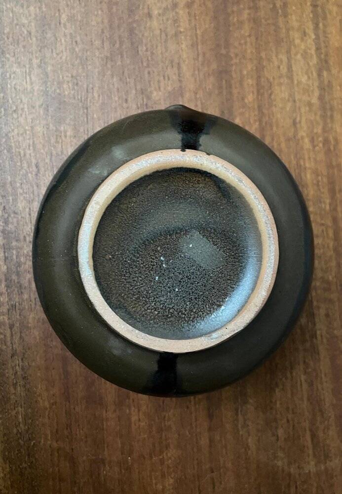 Vase de poterie d'atelier brutaliste allemand du milieu du siècle de Fritz Van Daalen, années 1960