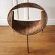 Rush rattan armchair, design by Maurizio Tempestini for Rima, 1960.