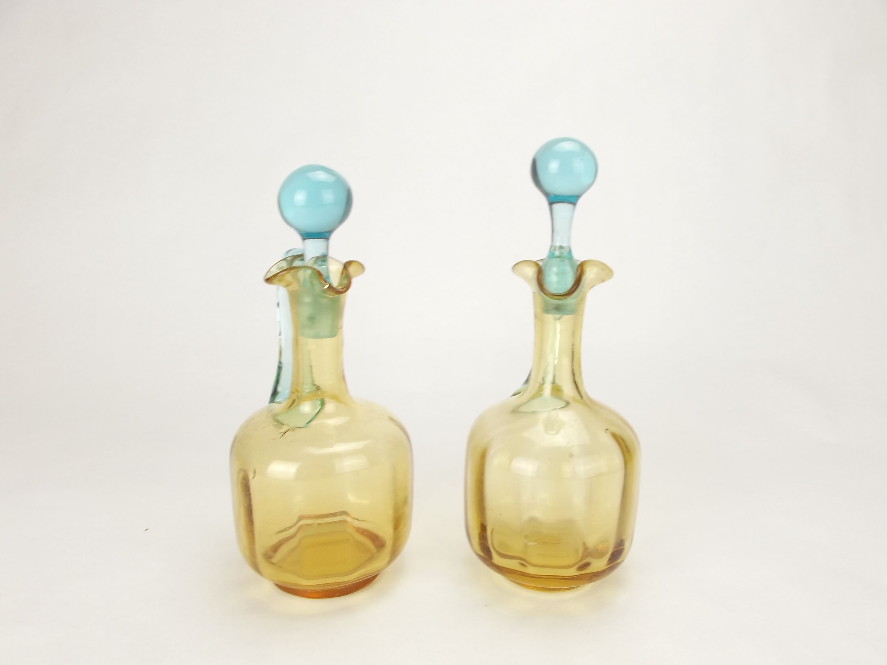 Old pair of George Sand decanters, Cristal de Portieux