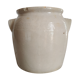 Pot ancien en grès vernissé coloris crème
