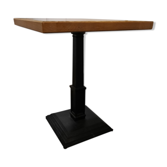 Restaurant table tray solid oak foot massive cast iron square