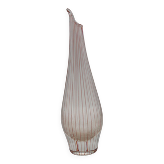 Vase en forme de goutte, verre, Sixten Wennerstrand, Johansfors Glasbruk.
