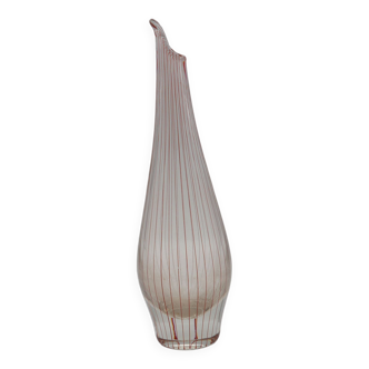 Drop-shaped vase, glass, Sixten Wennerstrand, Johansfors Glasbruk.