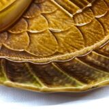 2 vintage fish dishes in slip from Sarreguemines