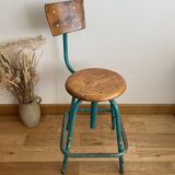 Swivel workshop high chair, vintage