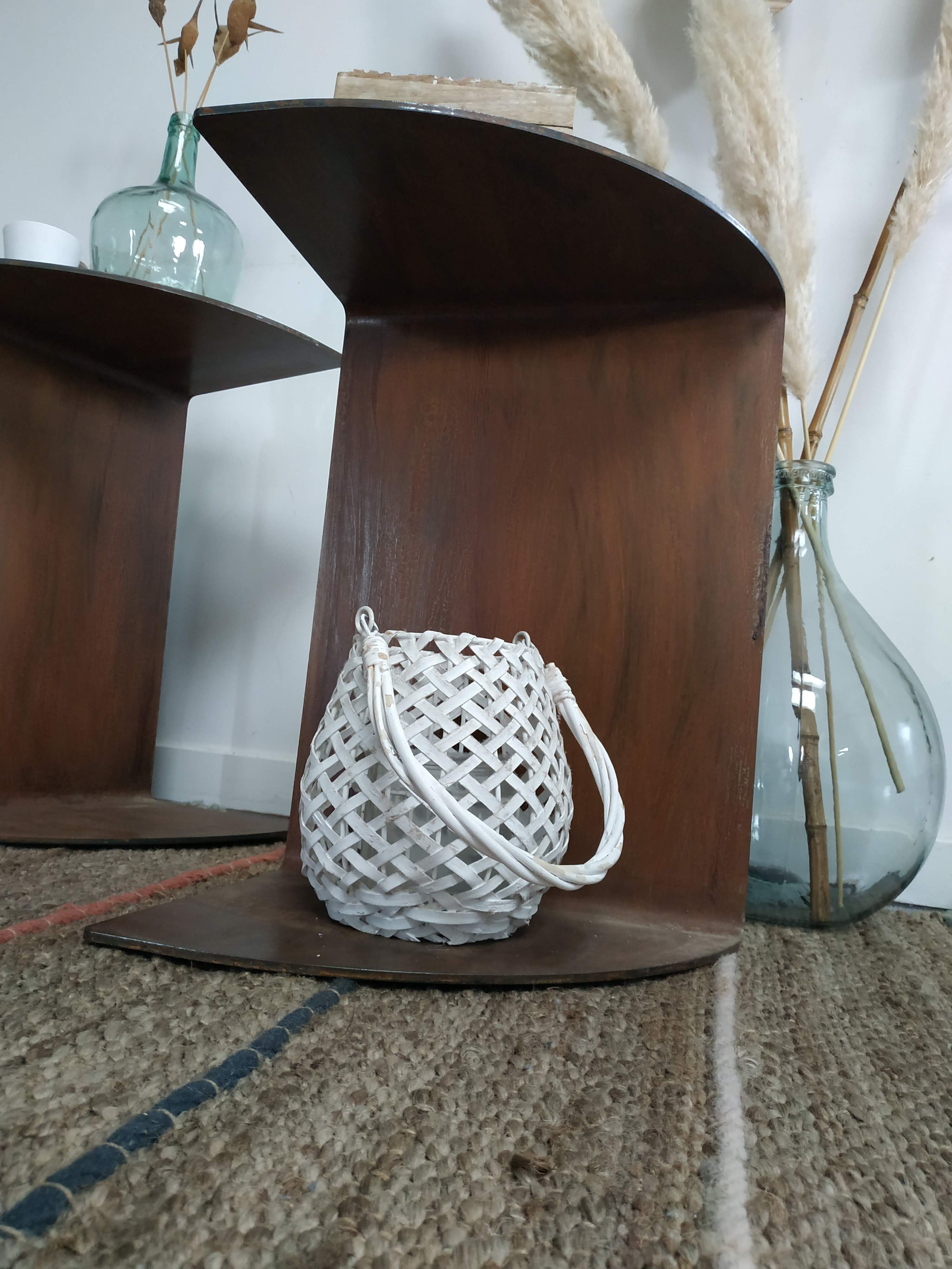 Pair of steel bedsides