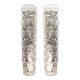 Elegant Transparent Hammered Glass Wall Sconces with Italian Murano Influen