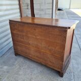 Empire period chest of drawers in light oak