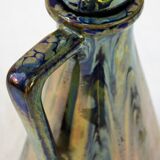 Pitcher in flambé sandstone of Rambervillers signed Kythera and United