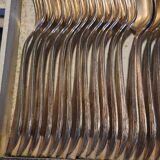 Silver metal cutlery set