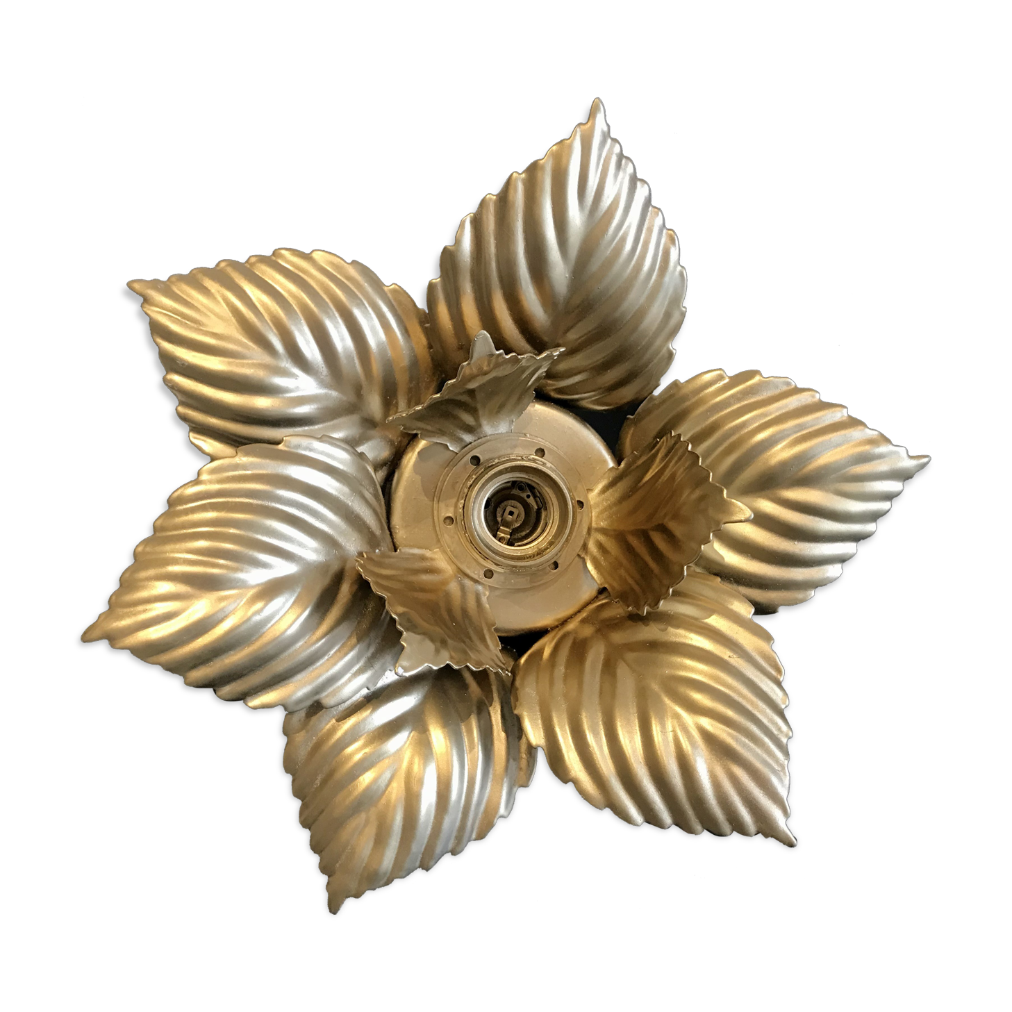 Wall light or ceiling golden leaves