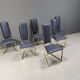 Vintage brass dining chairs set of 6 - 1970s