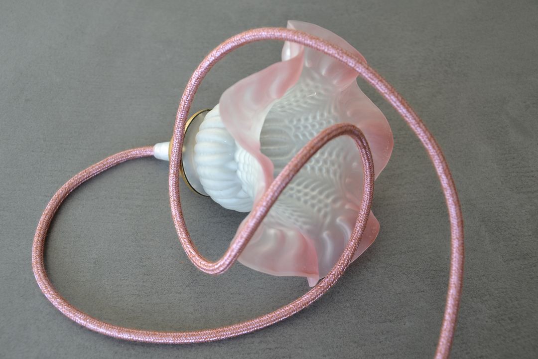 Frosted glass decoration - pink colours