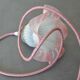 Frosted glass decoration - pink colours