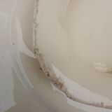 Plate on pedestal in Gien earthenware Iron earth numbered 42 late XIX th Diam 25 cm