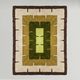 1970s gorgeous geometric space age rug in wool. Made in Italy
