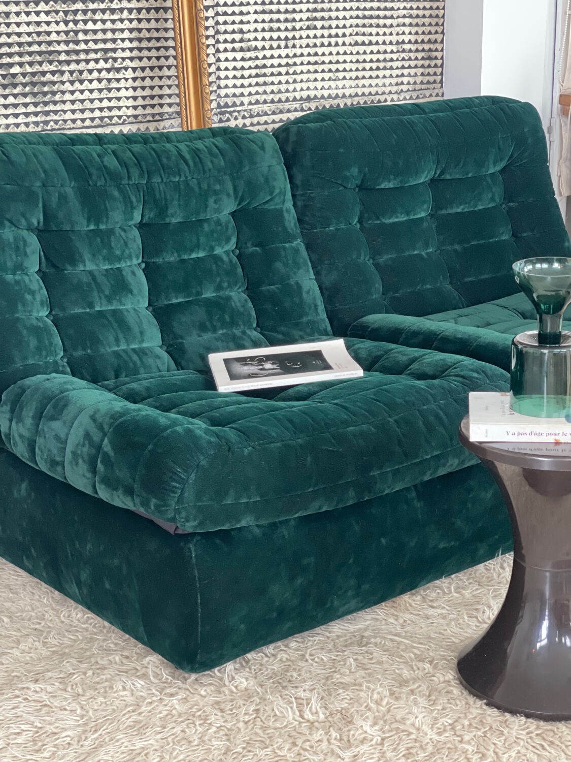 Velvet sofa 1970