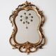 Miroir mural en or de style Hollywood Regency, USA
