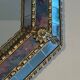 Octagonal Faceted Mirror with Brass Garlands — French Work, Glass