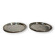 2 silver metal cups