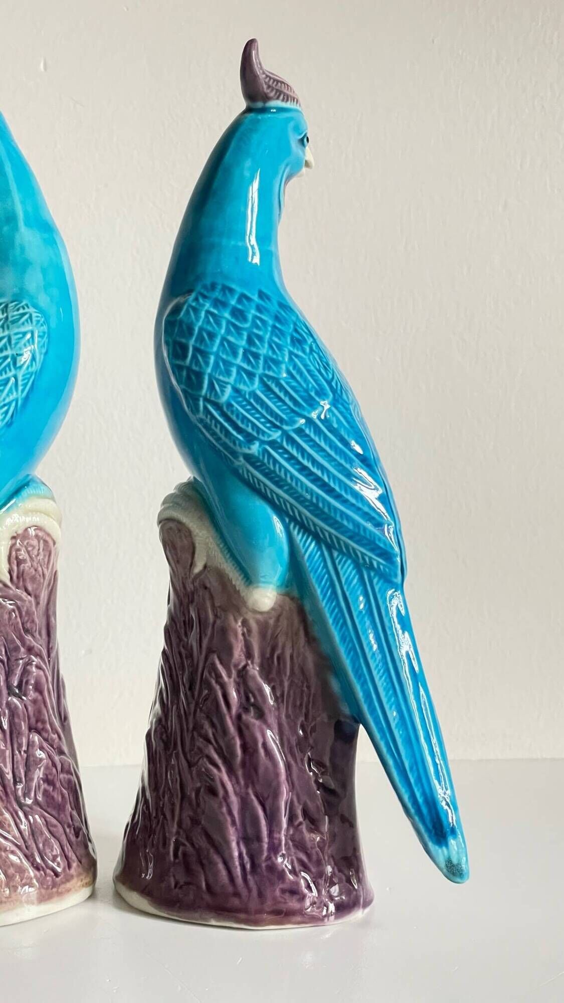 Pair of phenix birds chinese porcelain early 20th century