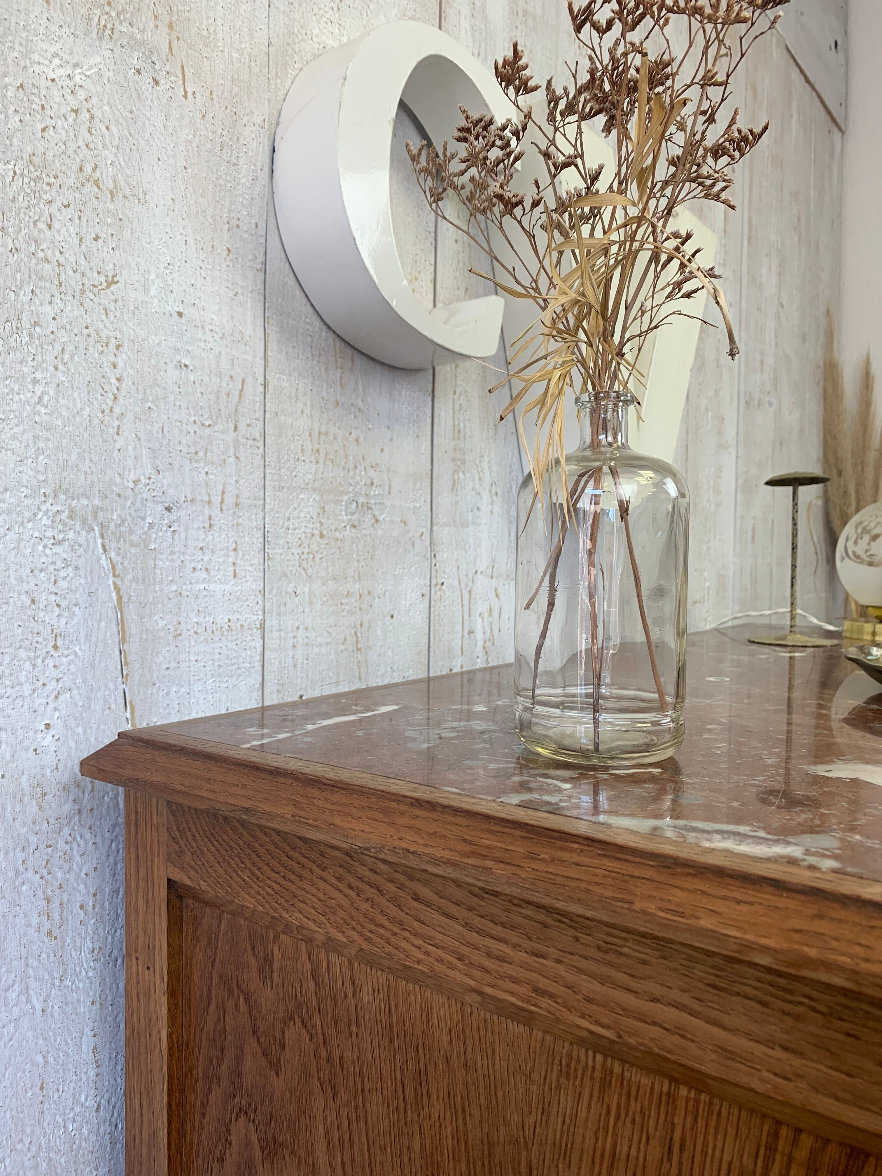 30s chest of drawers with marble top