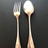Silver-plated metal dessert cutlery ag
