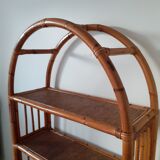Rattan shelf bookcase