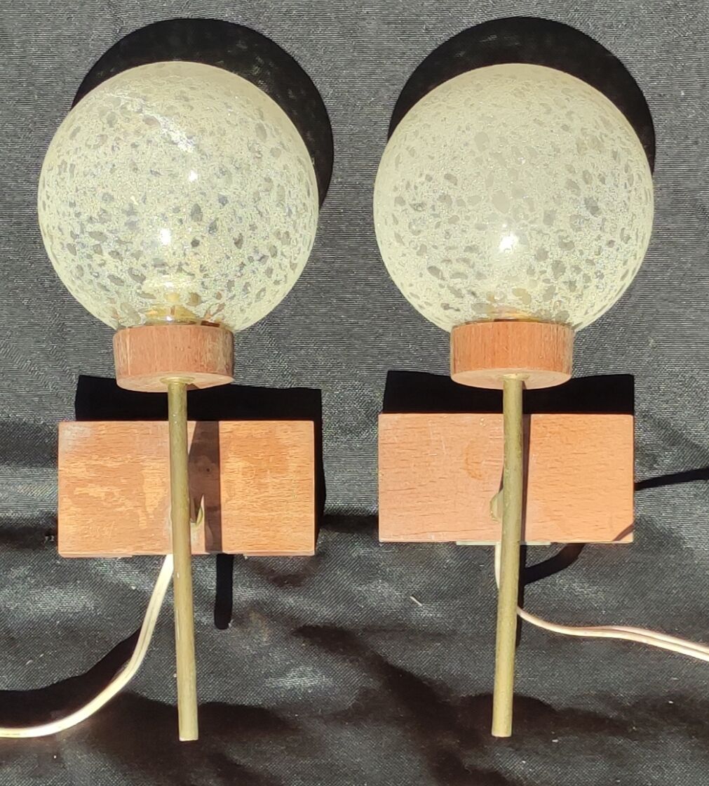 Pair of modernist wall lamps