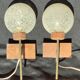 Pair of modernist wall lamps