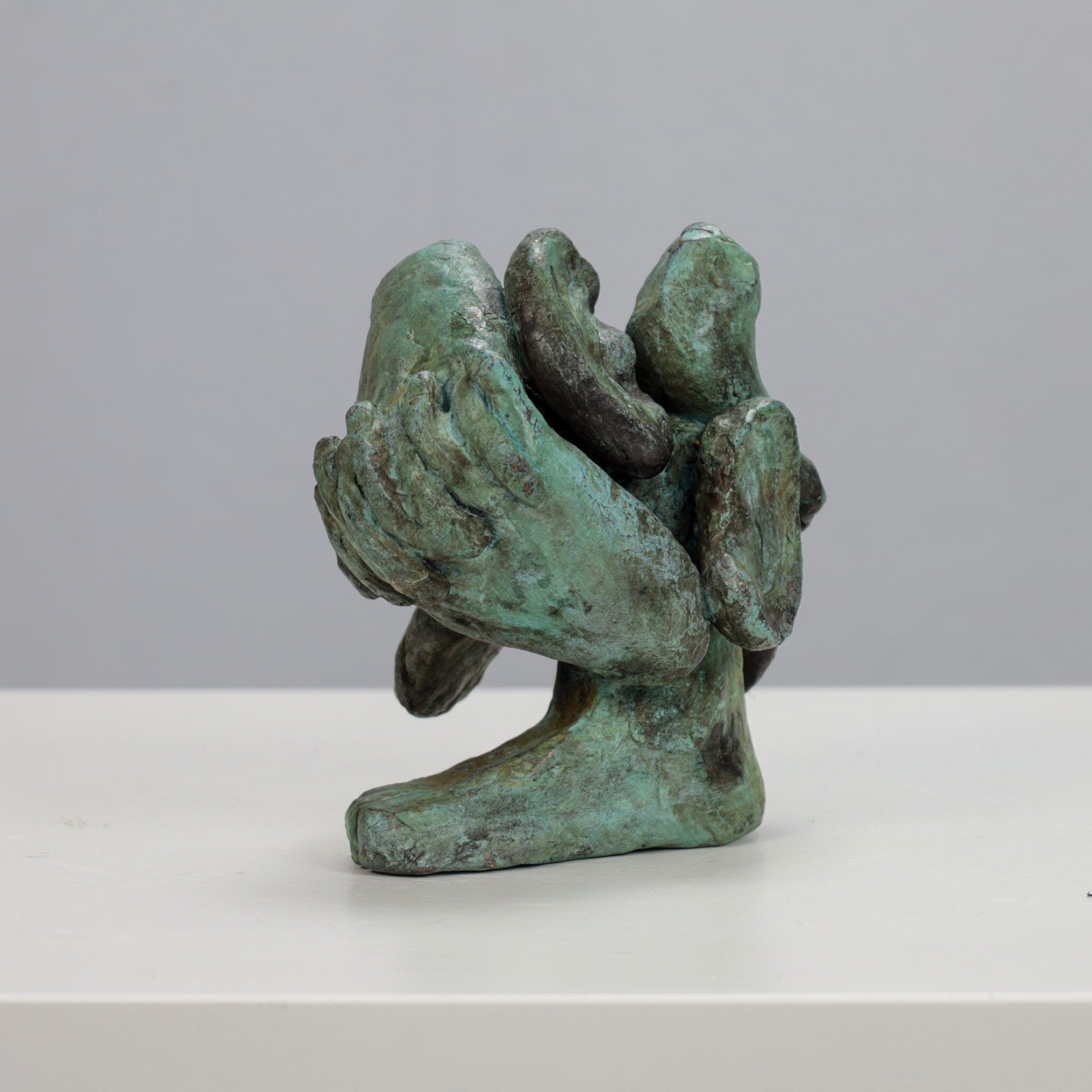 Sculpture en bronze figurative expressive, Pays-Bas, années 1970