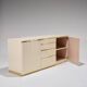 Lacquered Wood and Brass Sideboard, 1970s