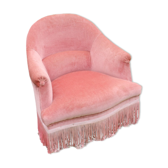 Fauteuil crapaud rose