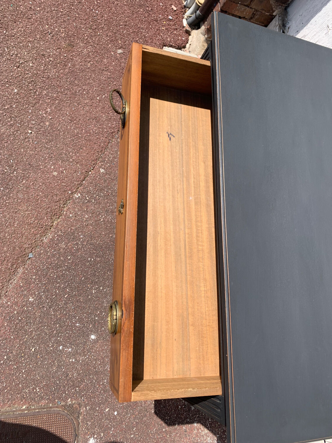 Directoire style chest of drawers Louis XVl matt black