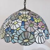 Tiffany glass paste floral suspension