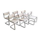 Set of restored vintage chairs with "Luge" feet