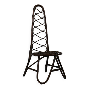 Chaise Haute en Bambou - 1950s