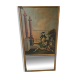 Masonic trumeau "Here are my pleasures" early 19th century - 147×74cm