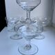 Set of 7 crystal champagne glasses 50s-60s
