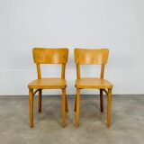Pair of Thonet bistro chairs, wood, 1960s