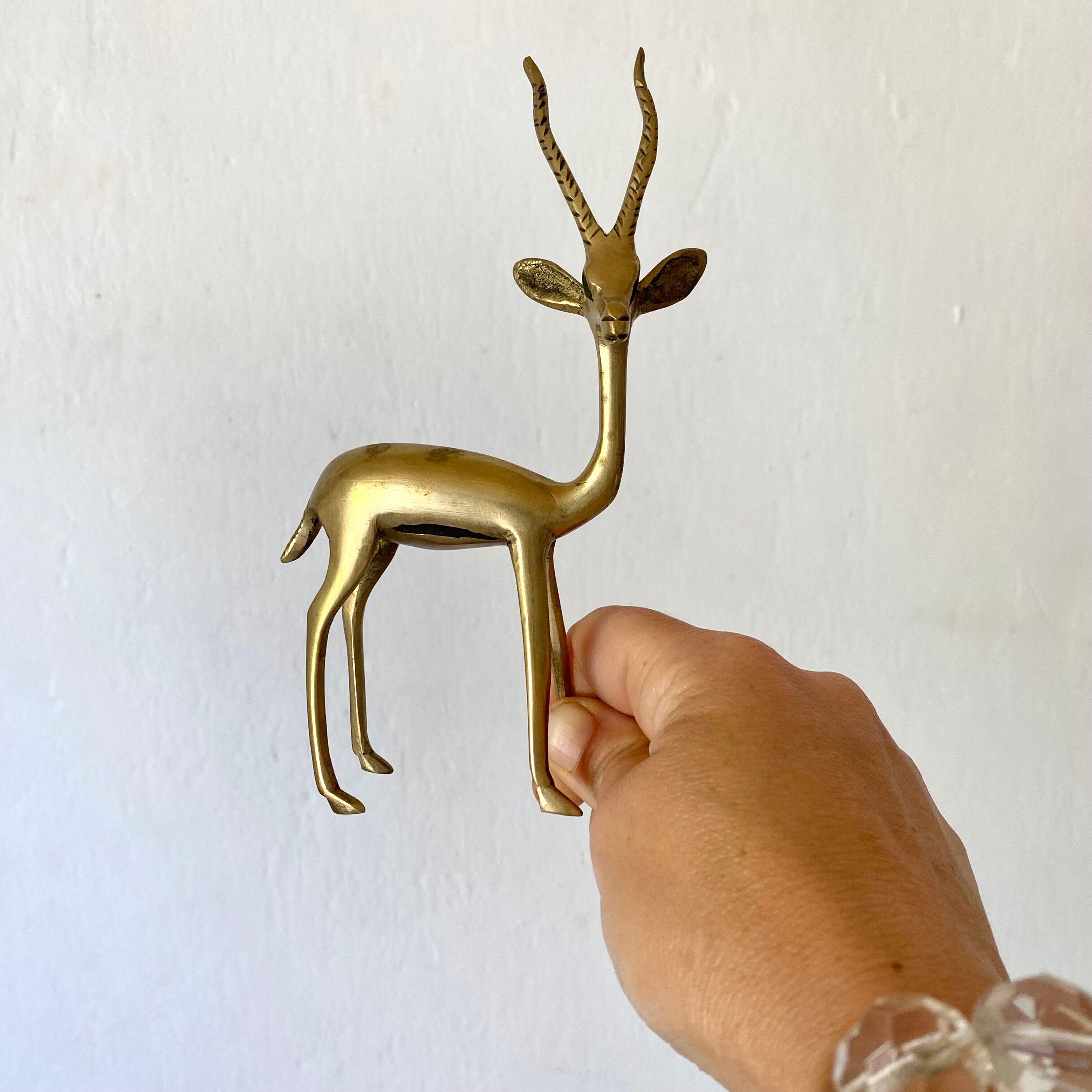 Antelope in gilded brass