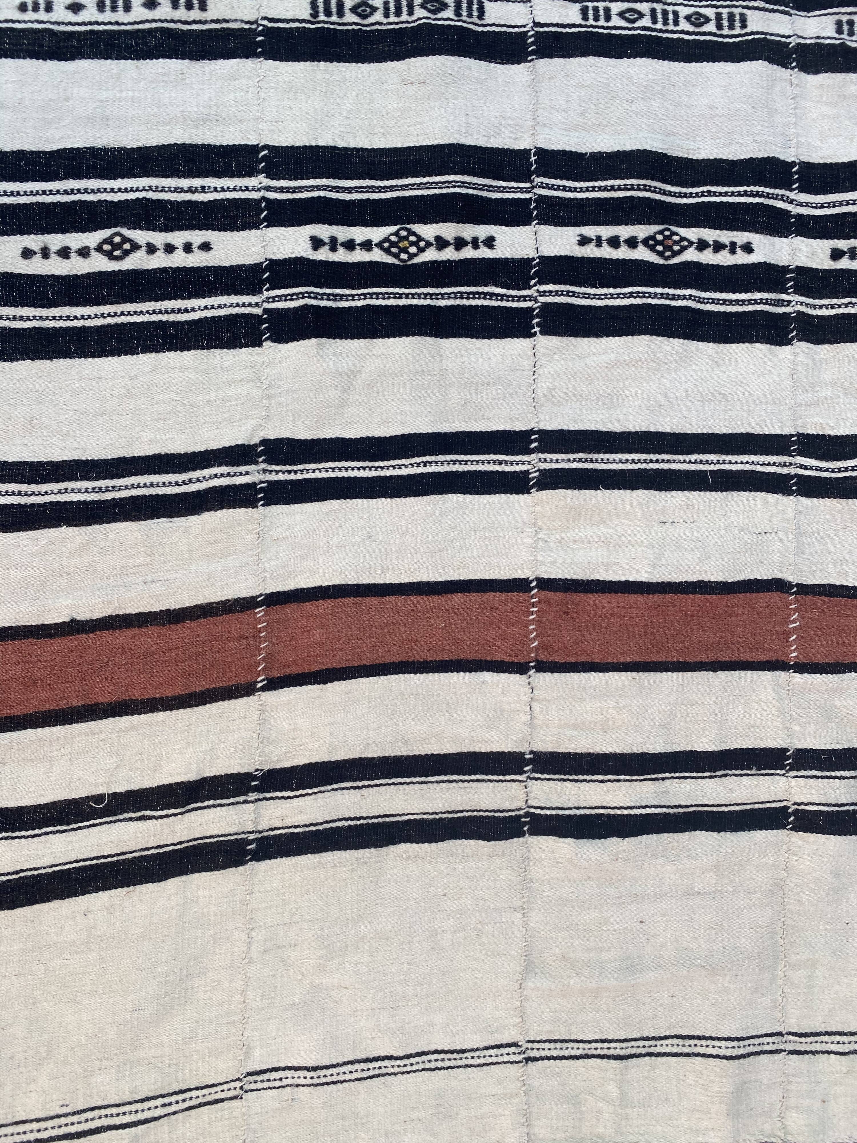 Kilim ancient weaving of Mali handmade 134x254 cm