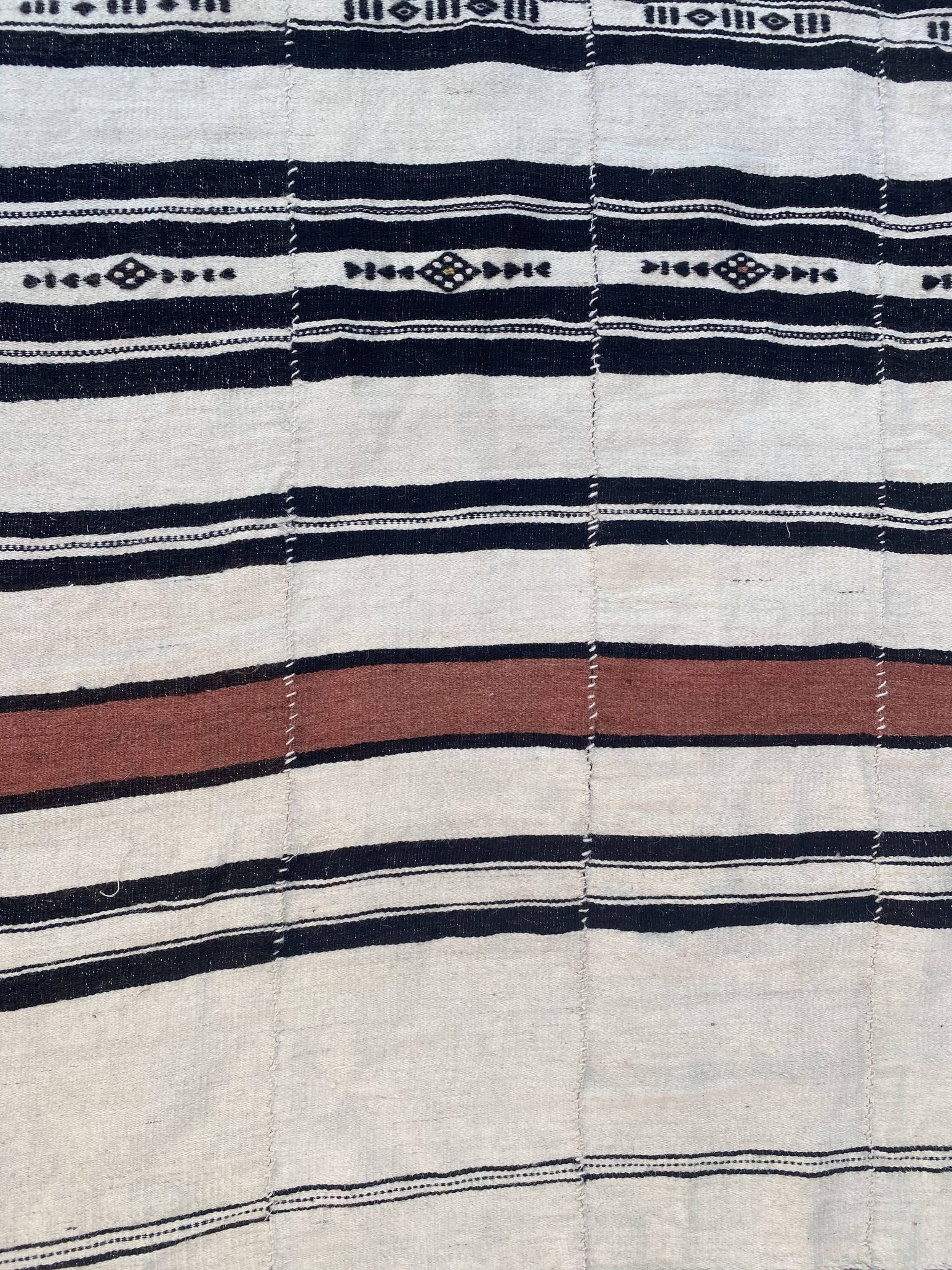 Tapis kilim tissage ancien de mali fait main 134x254 cm